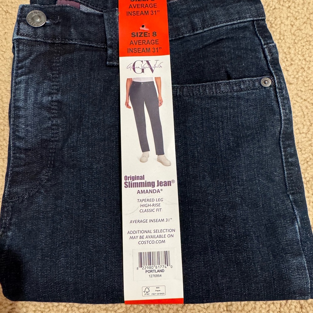 Gloria Vanderbilt Women's High Rise Jeans - Dark Blue